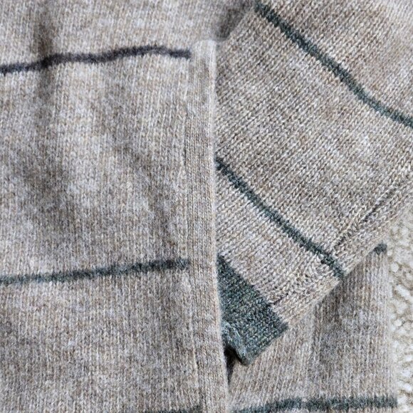 Toad & Co Heartfelt Hoodie Wool Striped Brown, Tan, Green - Picture 3 of 10